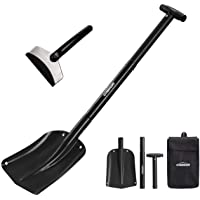 Los mejores  - Overmont Pala para Nieve Jardineria Portátil Desmontable con Pequeña Pala Quitanieves para Coche Bolsa de Transporte…